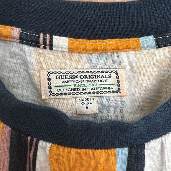 Guess Multicolor Striped Short Sleeve Tee - Picture 2 of 5